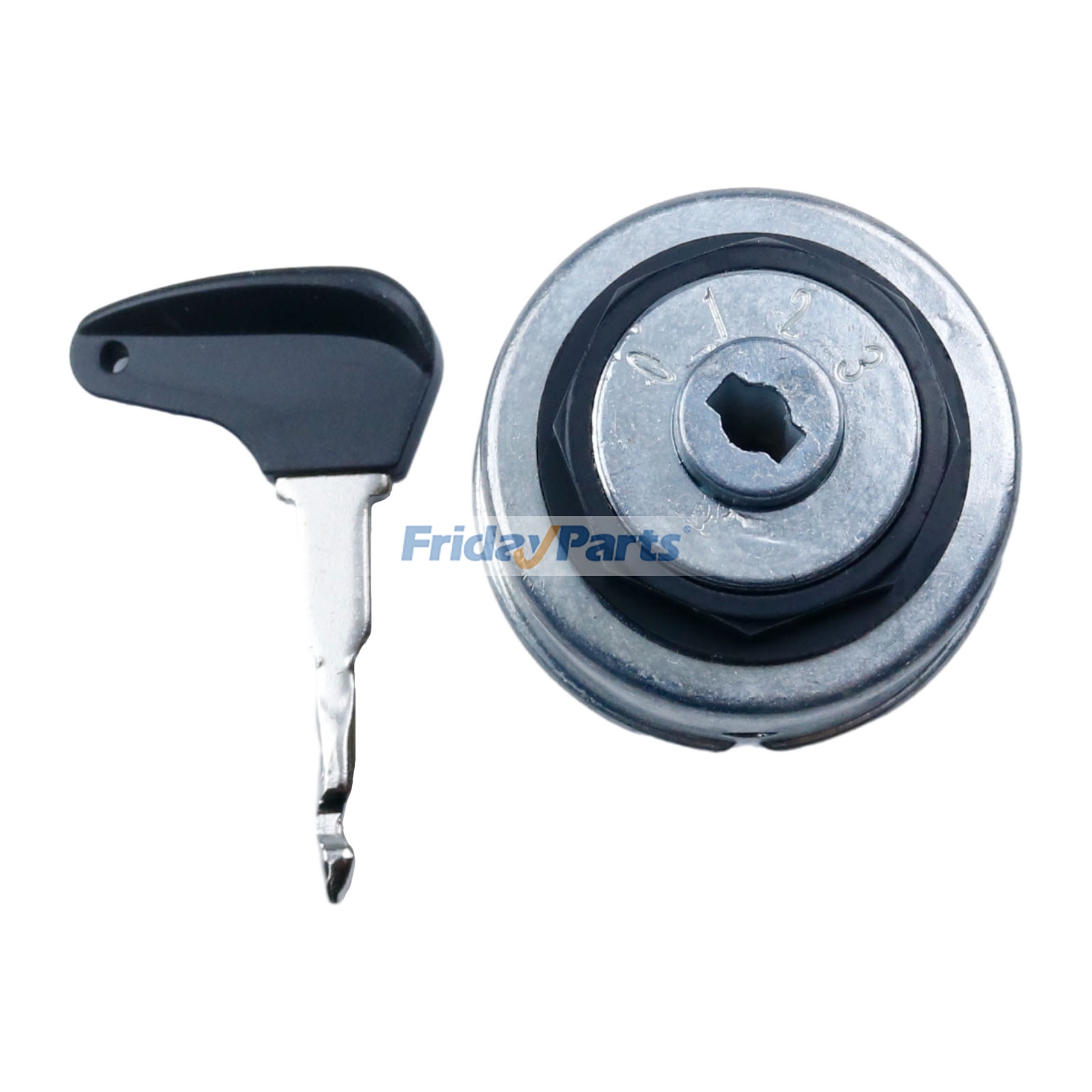 Zündschloss mit schwarzem Kunststoffgrifffür Motor