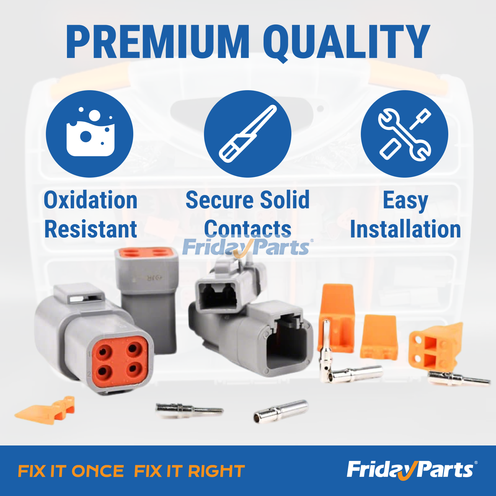 Kit de conector Deutsch DT de 800 piezas con herramienta de crimpado SN-48B