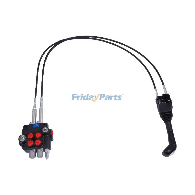 Outros Para OUTRA MARCA - Kit de válvula de controle hidráulico Kit de válvula de controle remoto com cabo com 2 válvulas de carretel 80 lpm/ 21 gpm e 2 cabos Joystick remoto