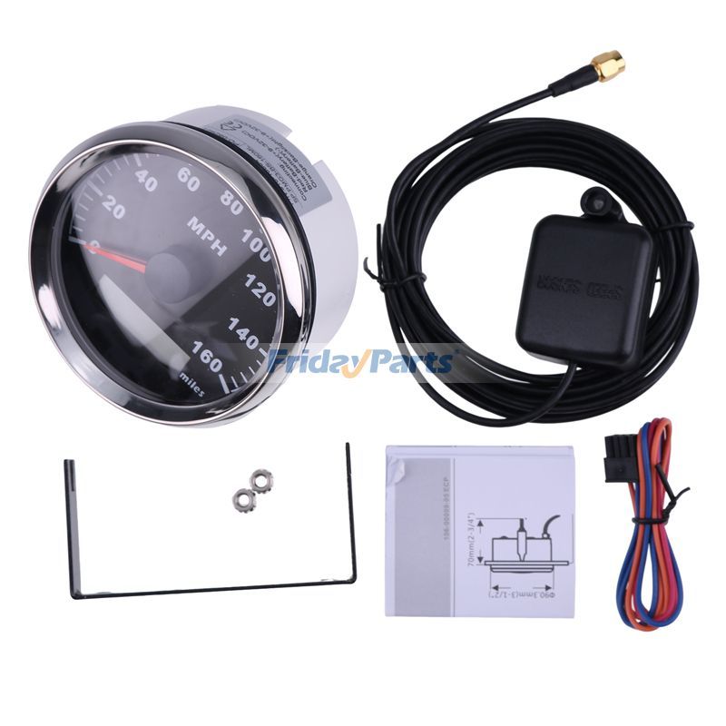 85mm 12V/24V Garantiert MPH GPS Tachometer Kilometerzähler 160MPH für Auto mit Hintergrundbeleuchtungfür Marine