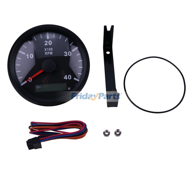 85mm 9-32V mit Hintergrundbeleuchtung Wasserdichter Drehzahlmesser Drehzahlmesser mit Betriebsstundenzähler 0-4000RPMFür andere Marken