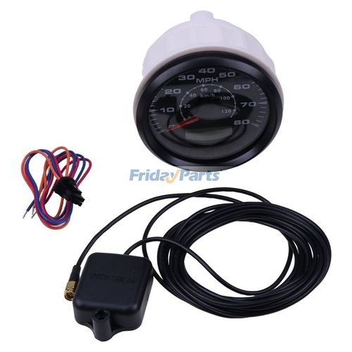 80mph 85mm Car Motorcycle Boat GPS Speedometer Odometer 0-80MPH 0-120KM/H ATV ...