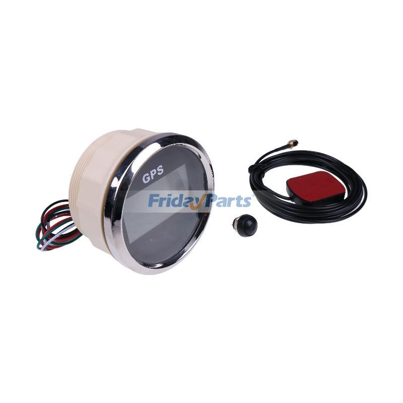 FridayParts 85mm Digitaler GPS-Tachometer LCD-Geschwindigkeitsmesser Kilometerzähler Kurs Überdrehzahlalarm Kilometerstand Einstellbar 7 Hintergrundbeleuchtung