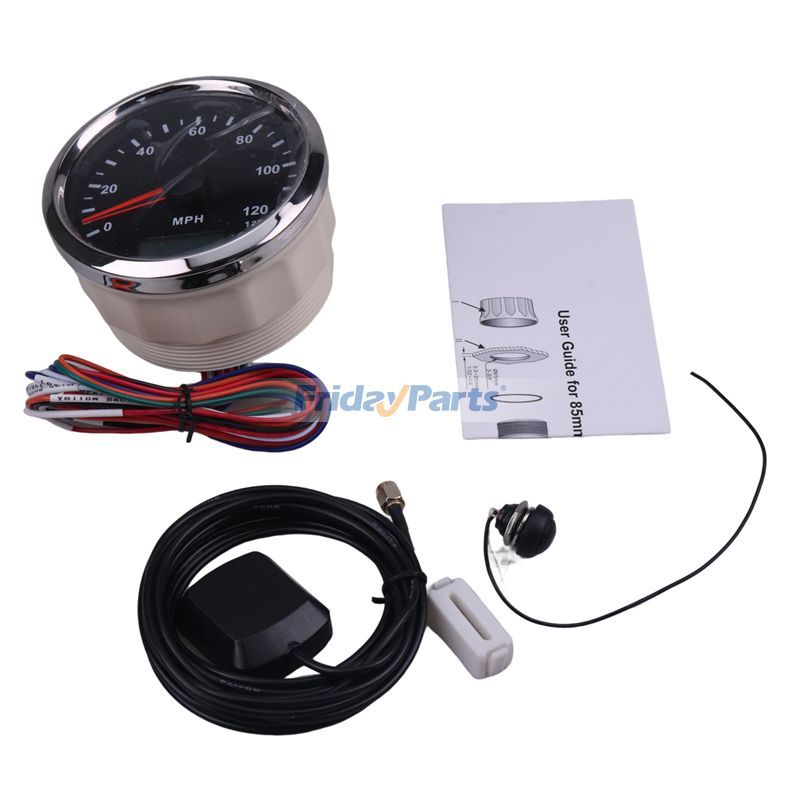 85MM MPH GPS Tachometer Kilometerzähler 125MPH Kilometerstand Einstellbar Überdrehzahl Alarm für Boot Auto Lkw Motorrad
