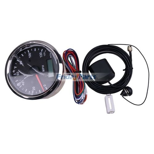 85MM MPH GPS Speedometer Odometer 125MPH Mileage Adjustable Overspeed ...