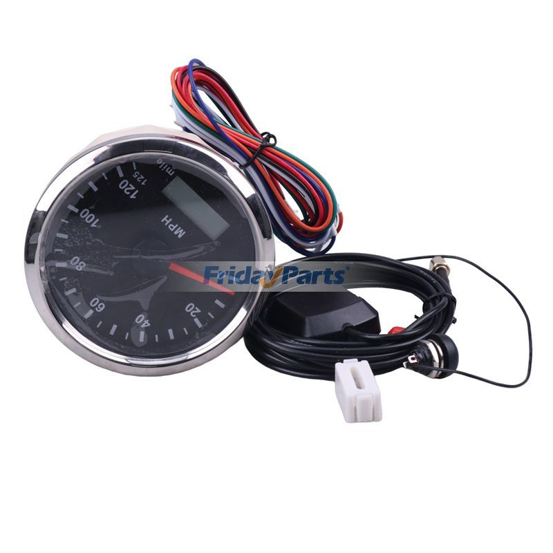 85MM MPH GPS Lcd-computer-geschwindigkeitsmesser-grüne 125MPH Laufleistung Einstellbar Überdrehzahl Alarm für Boot Autofür Marine