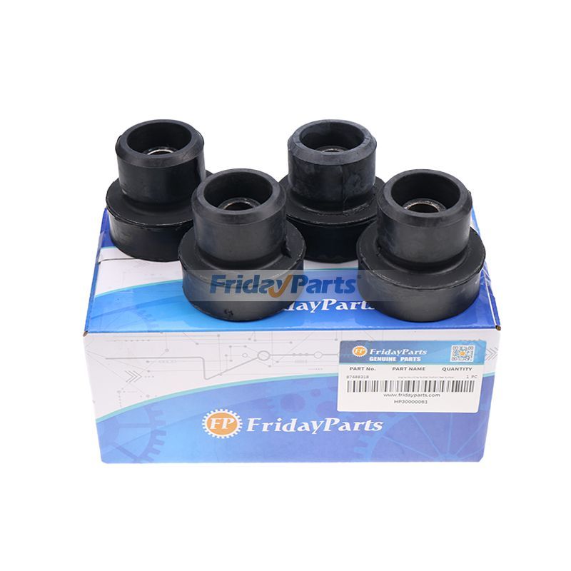 4Pcs Engine Rubber Cushion Feet 87488318 87416966 for New Holland Loader B90B B95B B100B B110B B115B B110 B115 U80B W60BTC