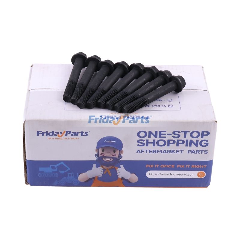 8 Stück Abgaskrümmerbolzen 3904446 für Cummins-Motor 4B3.9 6B5.9 6C8.3 B4.5 ISX Volvo Bagger EC210 EW170 EW180