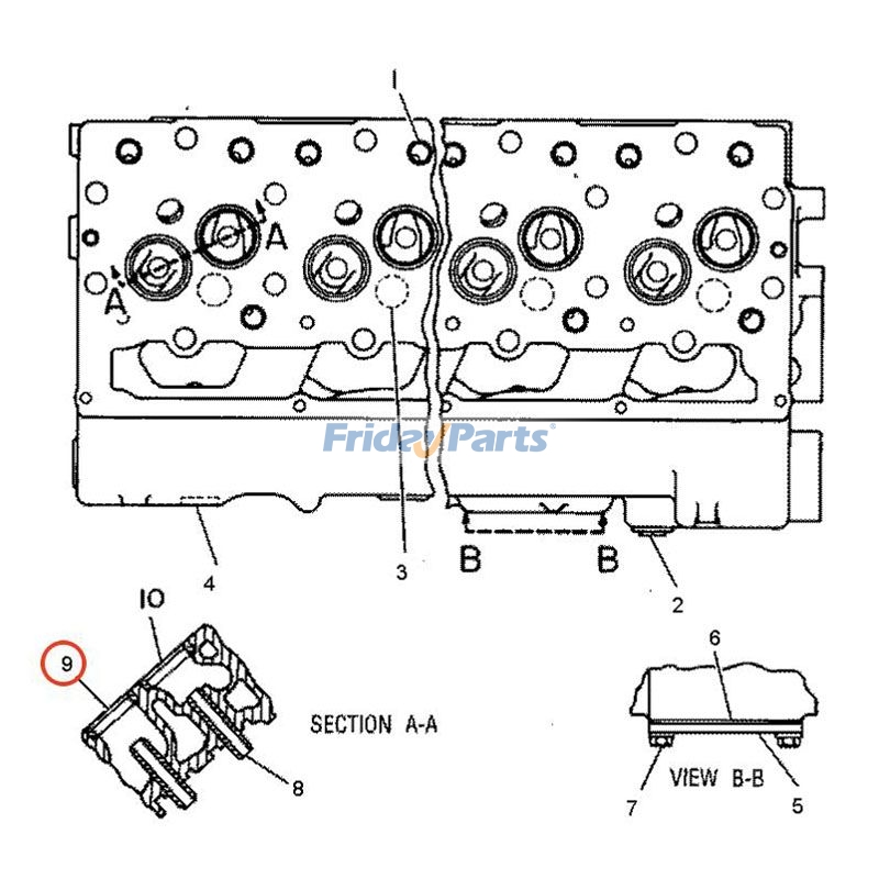Guía de válvulas 2P-1262 (8 piezas) para motores Caterpillar CAT 330L D350C 951B 140G G3304 3306 Para CAT