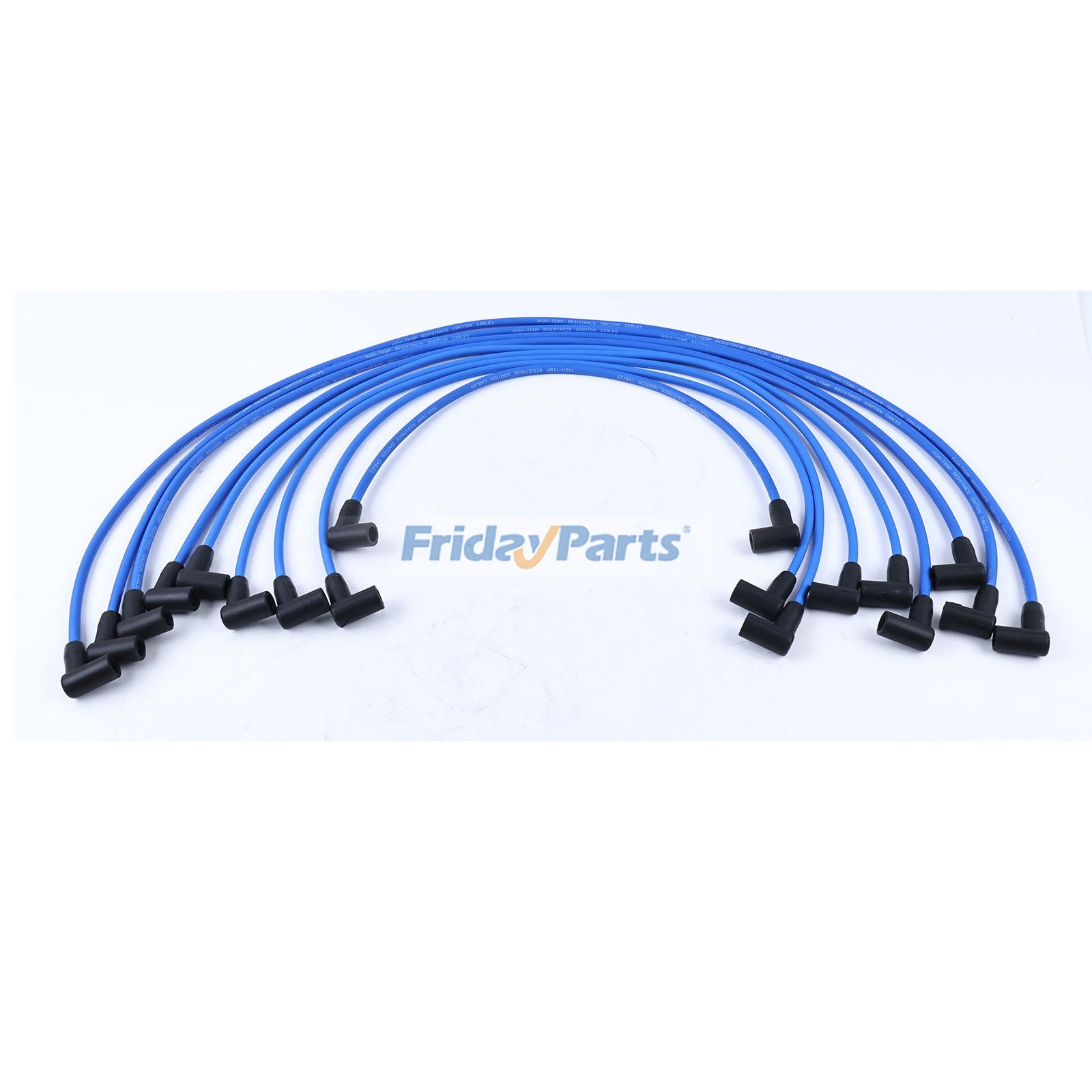 Cables de bujía HEI azules de 8 mm y 90 grados de alta energía para motores Chevrolet SBC V8 de 1972-1988 - Reemplaza a Taylor 64602