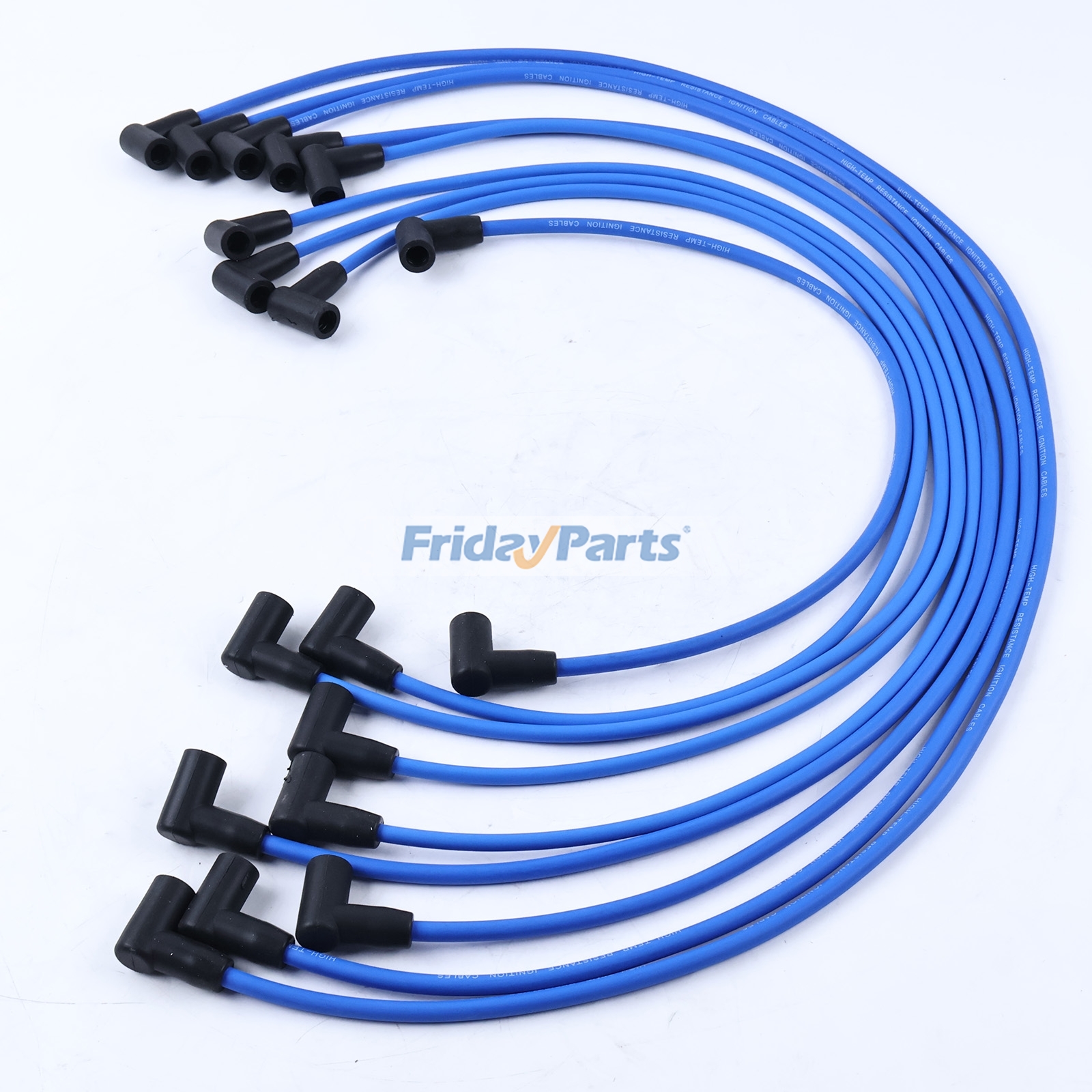 Cables de bujía HEI azules de 8 mm y 90 grados de alta energía para motores Chevrolet SBC V8 de 1972-1988 - Reemplaza a Taylor 64602 para Motor,Vehículo Para Chevrolet FridayParts