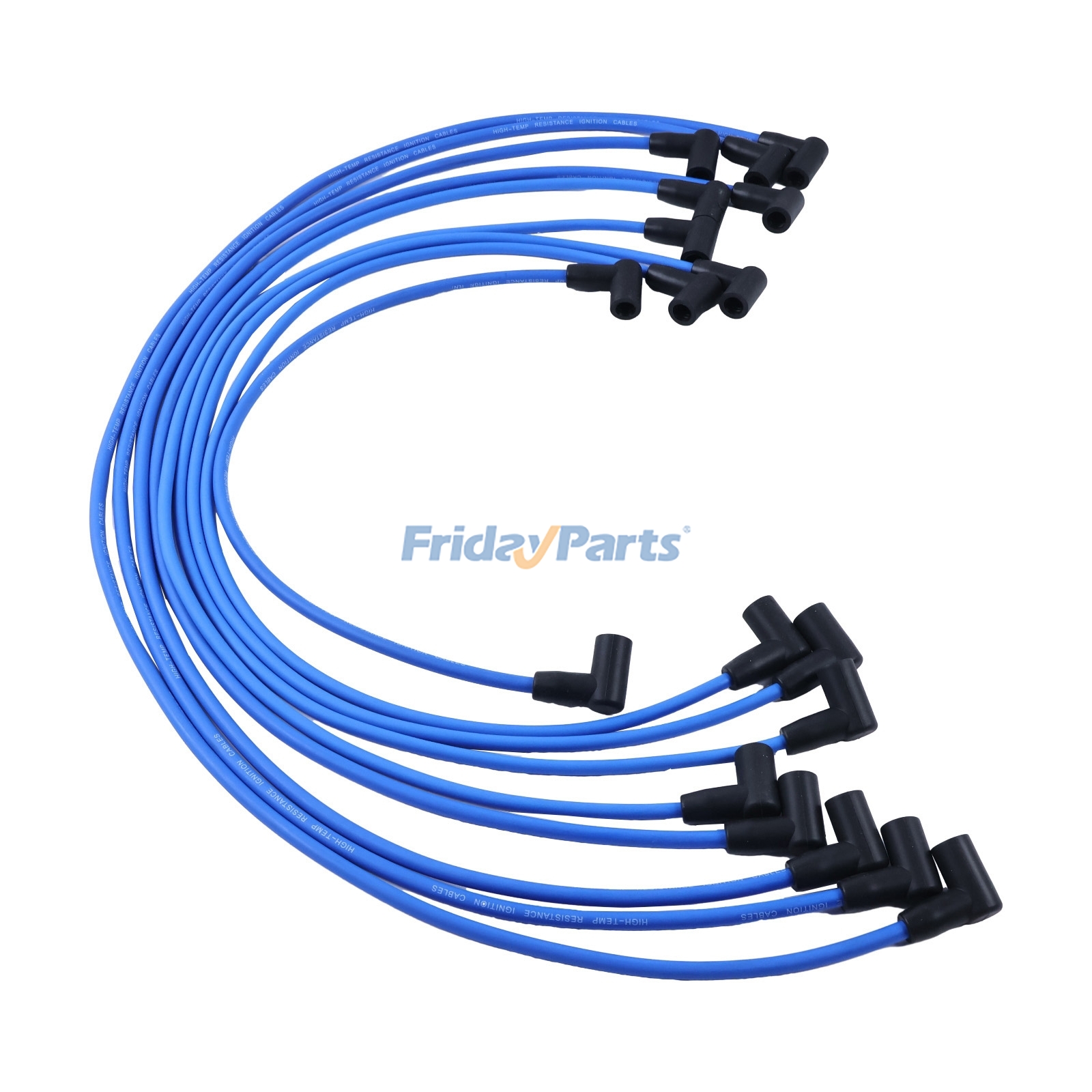 Cables de bujía HEI azules de 8 mm y 90 grados de alta energía para motores Chevrolet SBC V8 de 1972-1988 - Reemplaza a Taylor 64602 Para Chevrolet