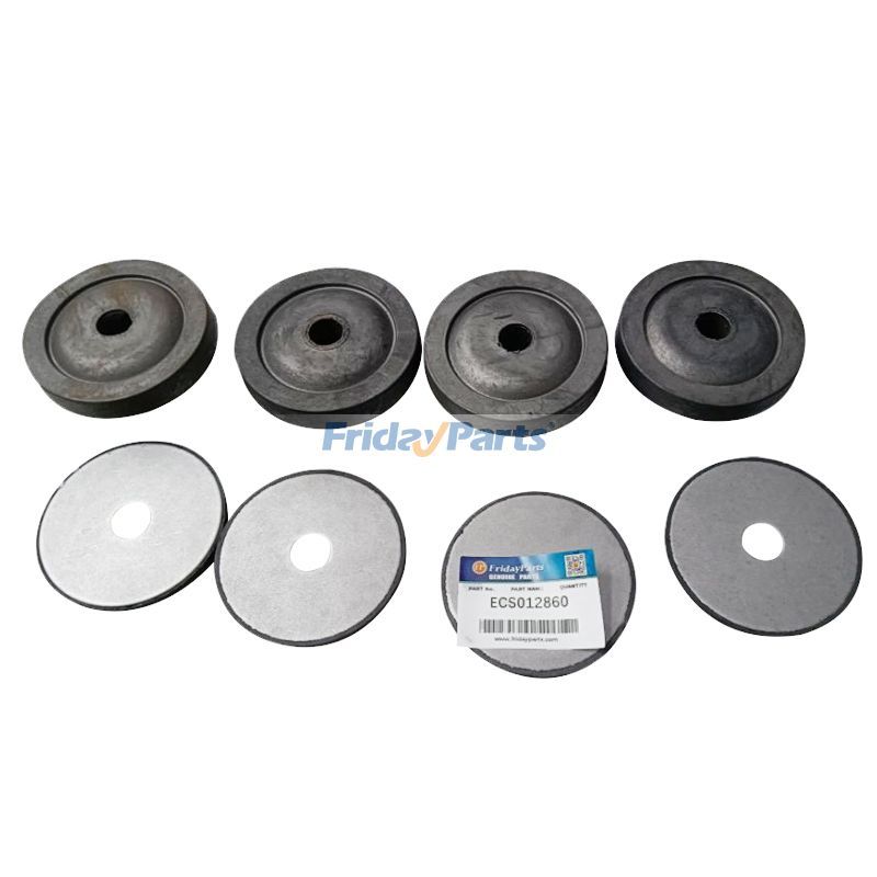 Lot de 8 coussinets de montage de moteur en caoutchouc pour excavatrice Kobelco SK120-3 SK120-5