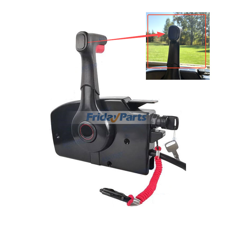 Caja de control remoto para motor fueraborda de 8 pines y 10 pies, sin botón de elevación, derecha, 881170A3, para Quicksilver Mercury