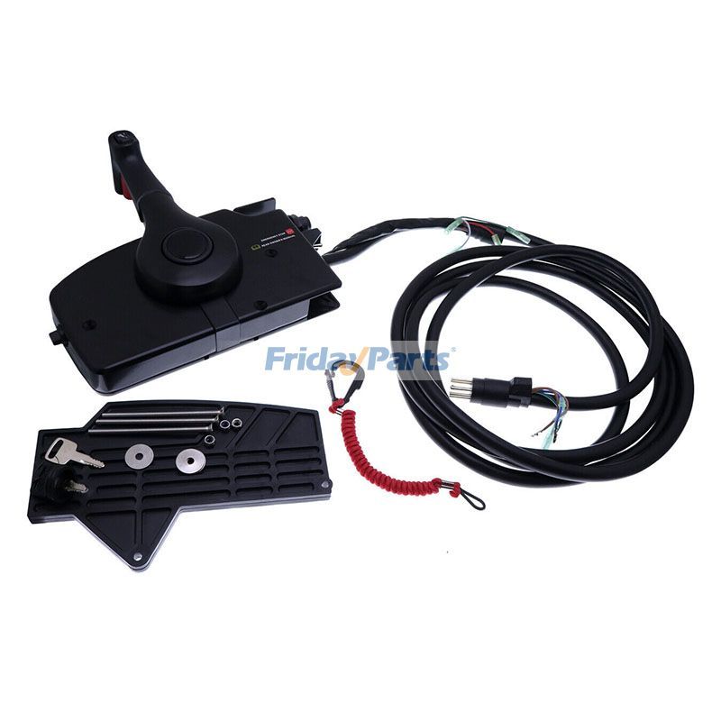 Boîtier de commande à distance pour moteur hors-bord de bateau à 8 broches et 12 fils, montage côté droit, avec câblepour Moteur,Maritime