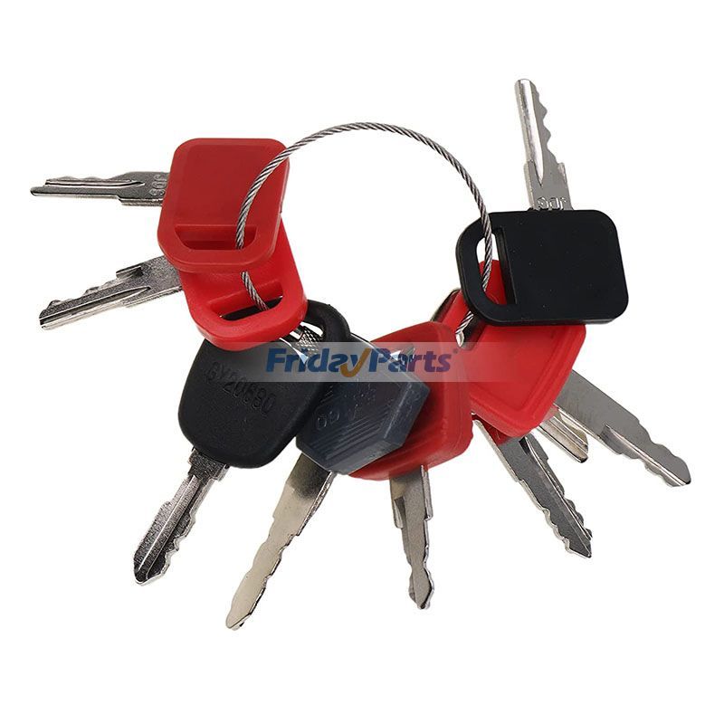 エクスカベーター,ローダー,トラクター,その他 ジョンディア ボルボ CASE キャタピラー CAT 重機用イグニッションキー 9個