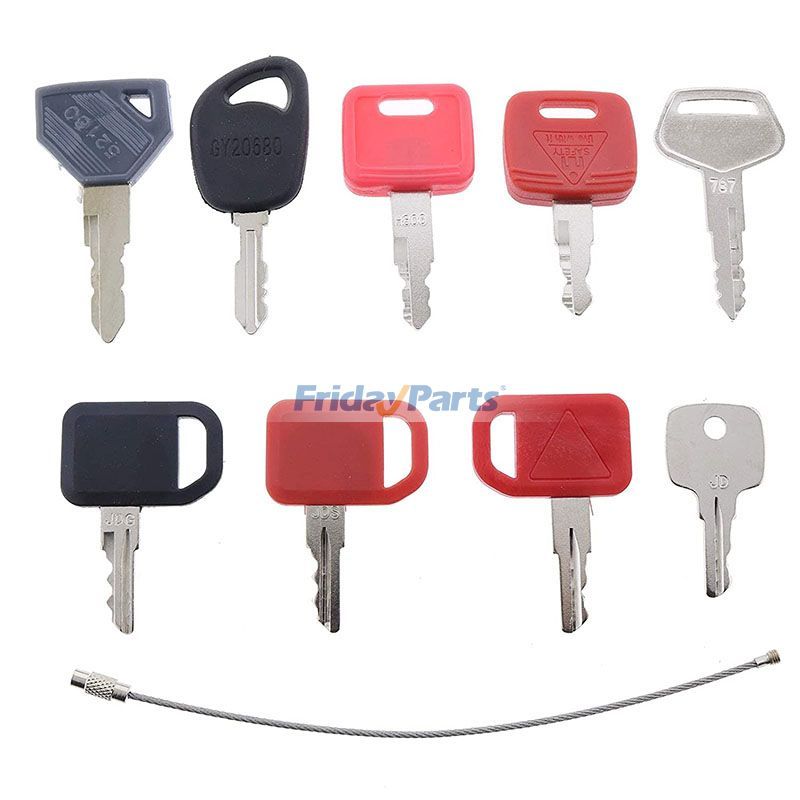 VOLVO用ジョンディア ボルボ CASE キャタピラー CAT 重機用イグニッションキー 9個