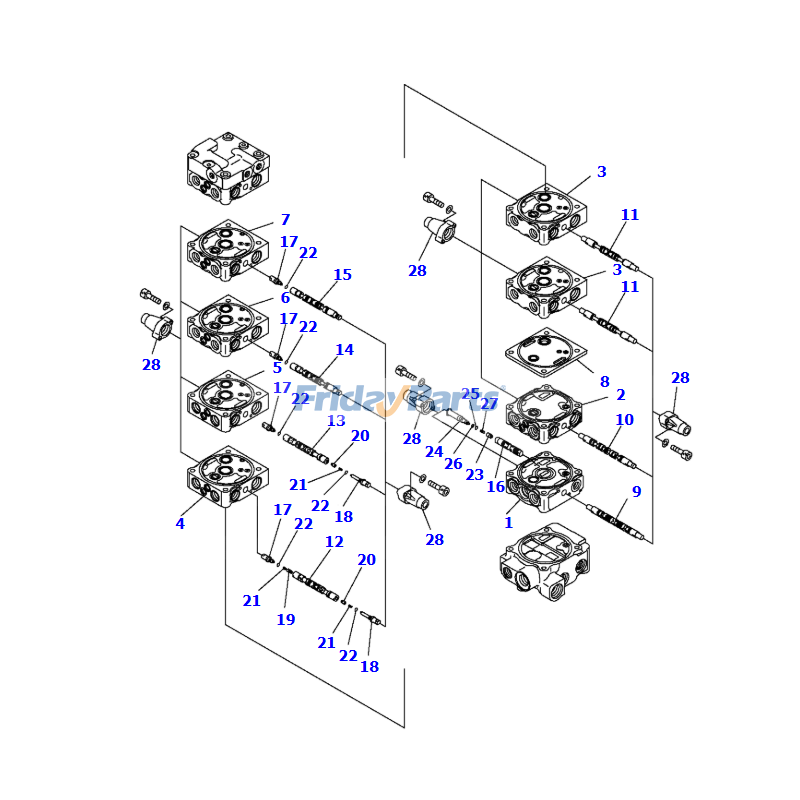 Control Valve Assembly  for Excavator
