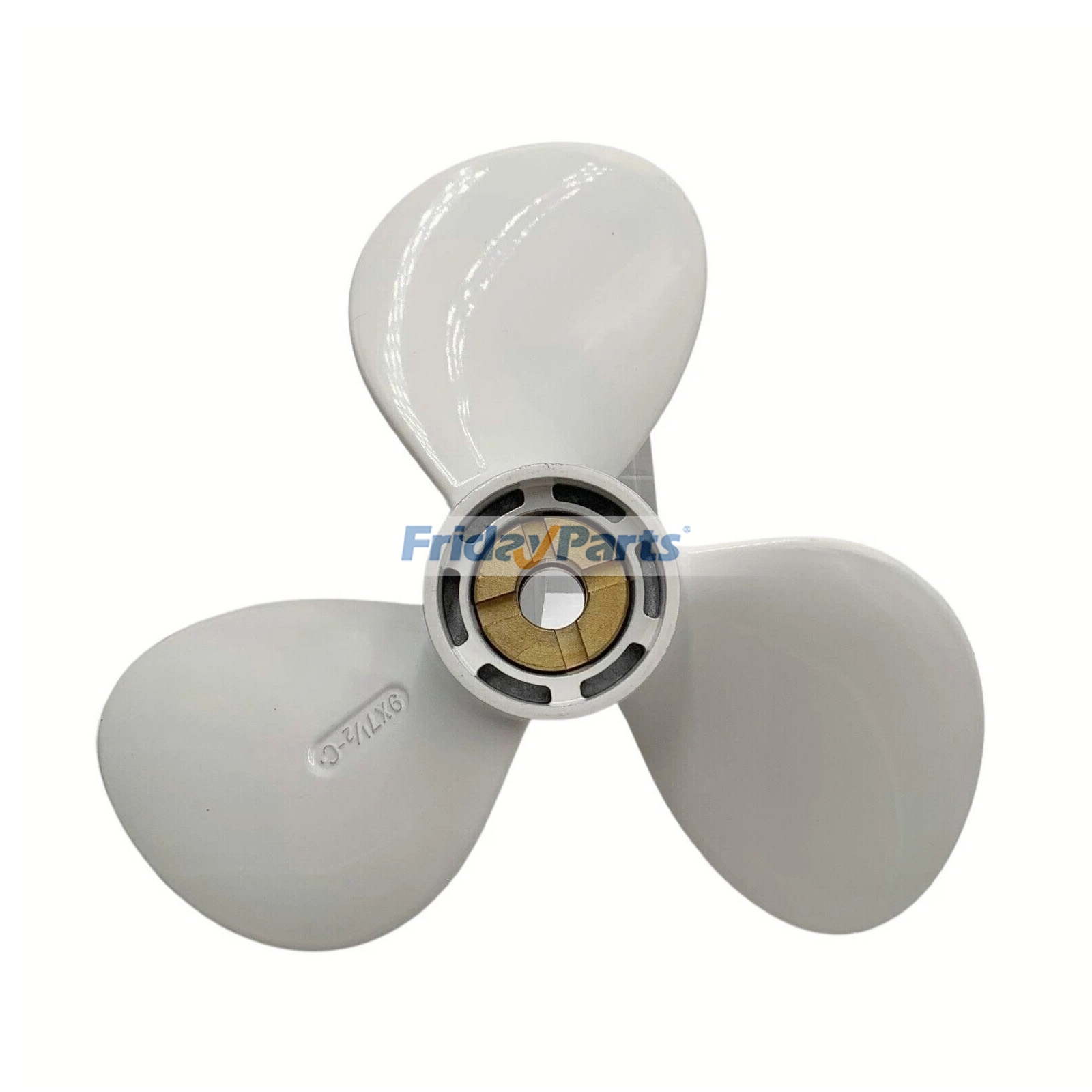 Motor,Marítimo   - Hélice de alumínio RH de 9 x 7 1/2" para barco, código 655-45943-00-EL, compatível com motores de popa Yamaha de 6 HP e 8 HP (modelos 6A, 6B e 8A).