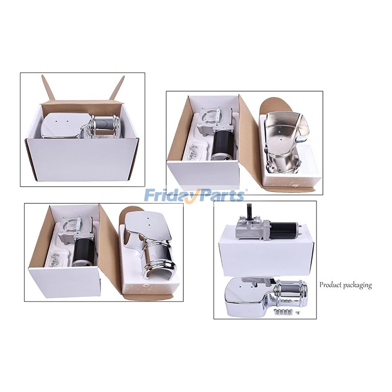 90:1 12V 0.8HP 600W 40RPM Dump Truck Roll Tarp Motor Chrome Cover for less