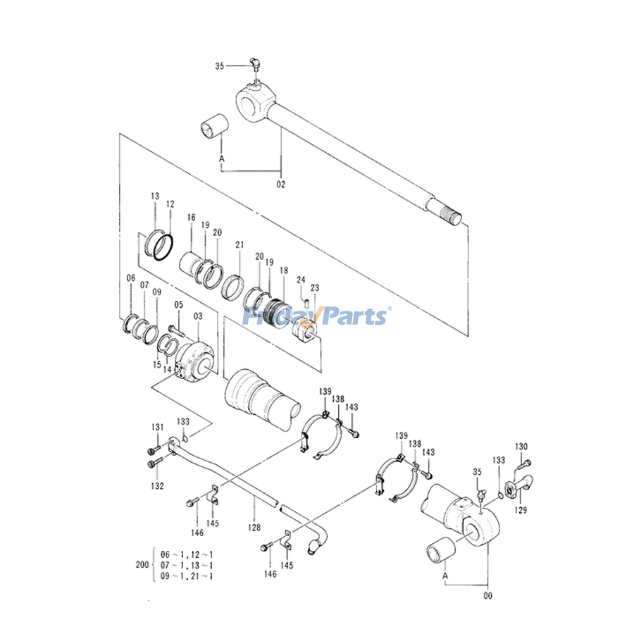 For Hitachi Excavator EX400-3 EX400-5 ZX450 ZX480MT Bucket Cylinder Seal Kit 9123265