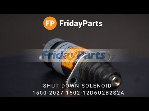  12V Shut Down Solenoid Model 1502-12D Flange For Woodward