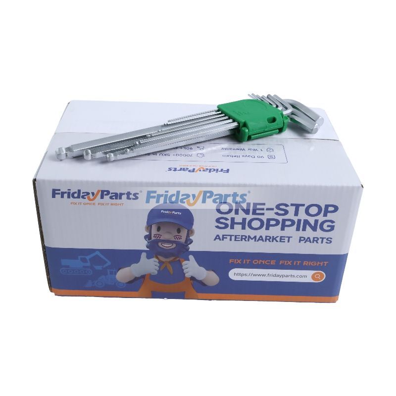 延長ロングアームL型六角キー六角レンチセット9点