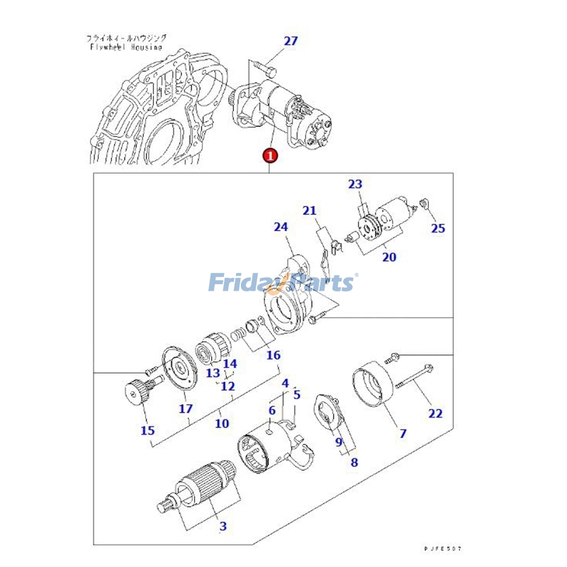 Moteur de démarreur 9T 12V 4D92E-1 4D94E-1 pour Chargeur Pour KOMATSU