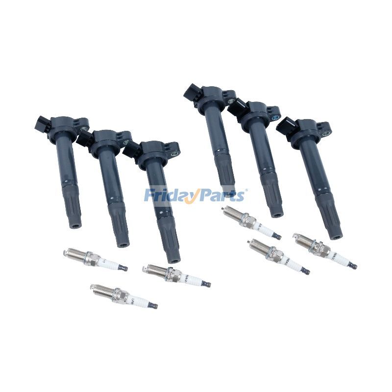 Bujía y bobina de encendido UF487 (6 unidades) para Toyota Sienna, Avalon, Camry 4Runner, Lexus RX350, ES350