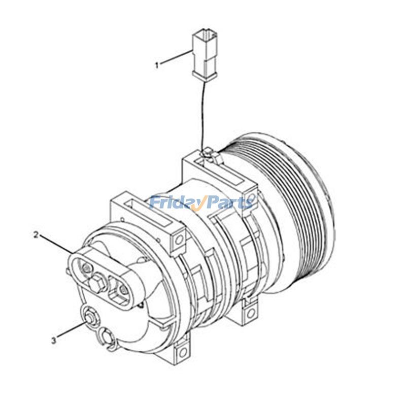 A/C Compressor 217-4448 for Caterpillar CAT 994F 994H 793D Engine 3516B 3516