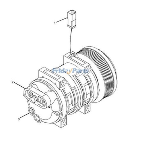 2174448 A/C Compressor 217-4448 for Caterpillar CAT 994F 994H 793D Engine 3516B ...
