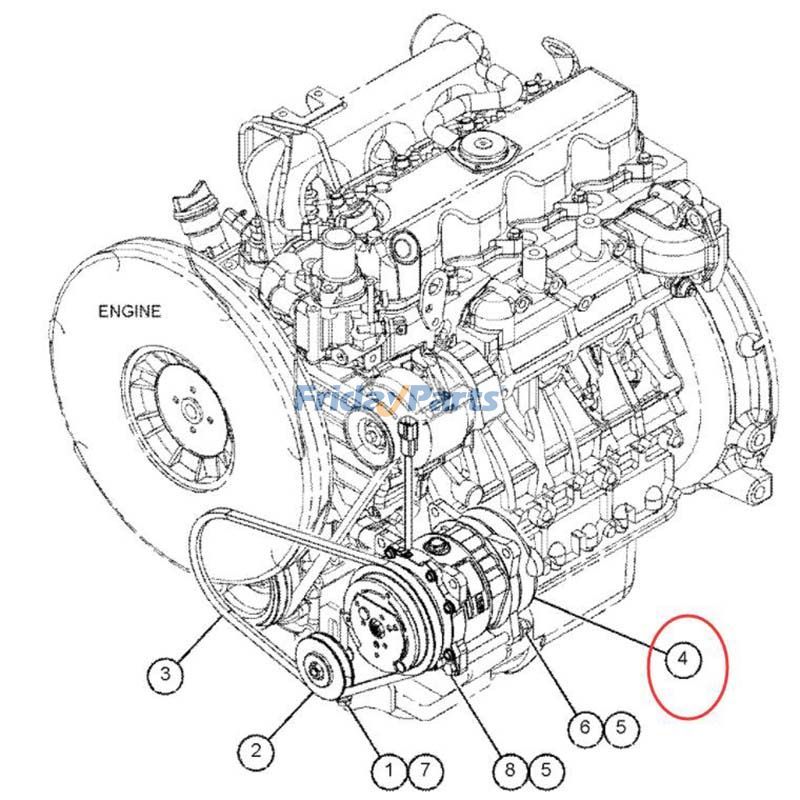 Engine,Excavator SD5H09 A/C Compressorerpillar CAT