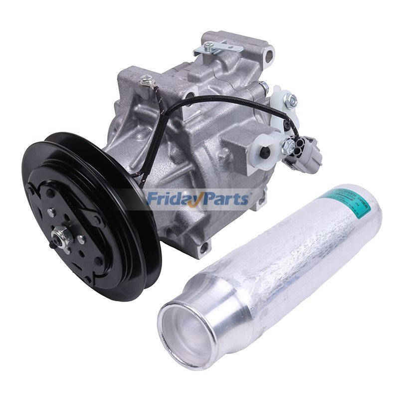 A/C Compressor 6A671-97114 & Receiver Drier 3F999-01740 for Kubota Tractor M105 M105S M95SD M108 M4900 M5700 M6800 M8200 L3240 L3940 L4630