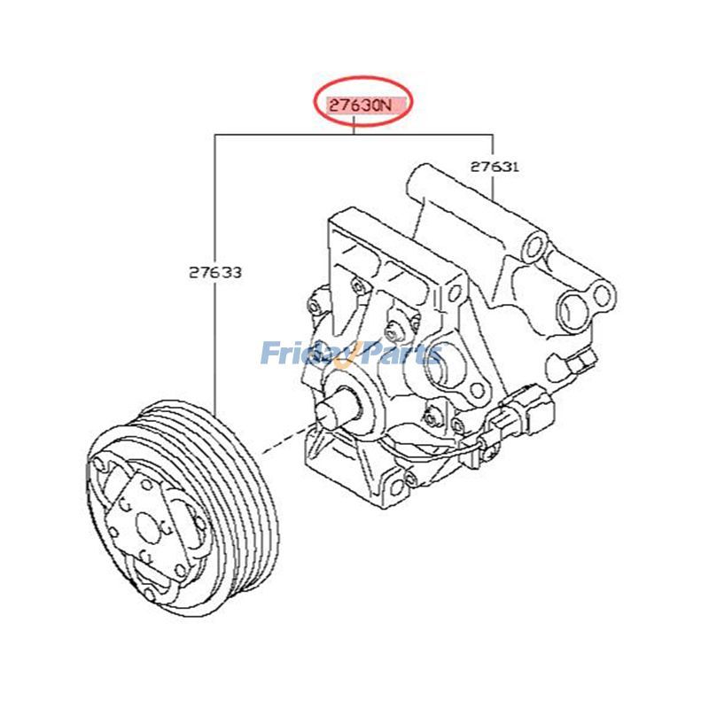 A/C Compressor 926001HC1B for Nissan 2014-2015 Versa Note 1.6L
