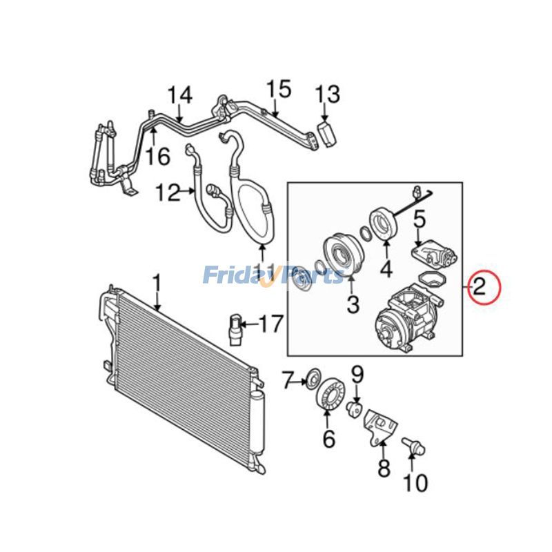 Vehicle A/C Compressor Tucson V6 2.7L 2005-2009