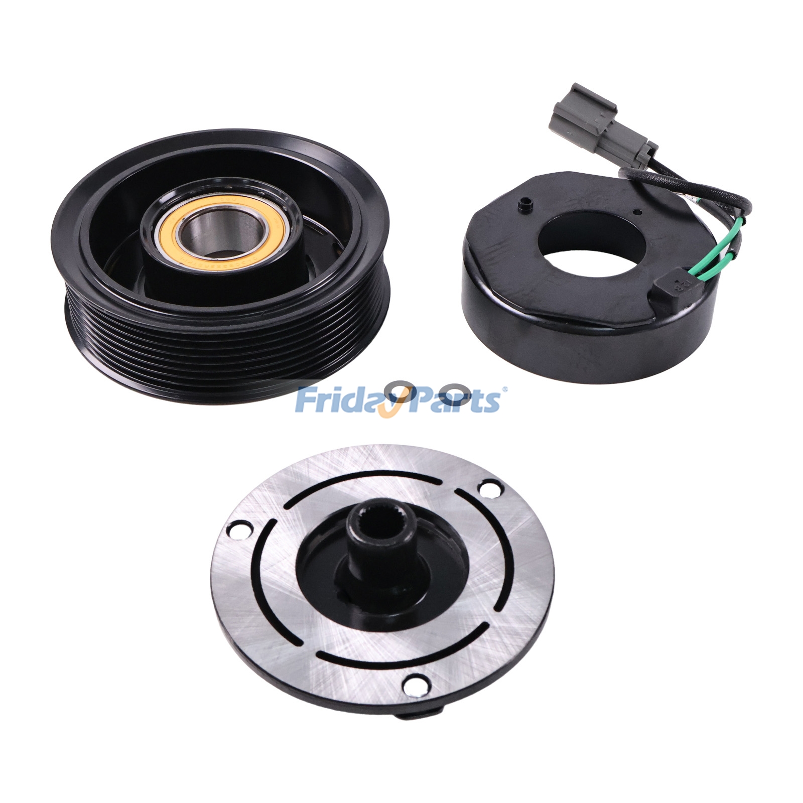 A/C Compressor Clutch Kit 4728531 for John Deere Engine 6068 6090 Excavator 210GLC 2154GLC 250GLC 250P 290GLC 2956G 350GLC 380GLC