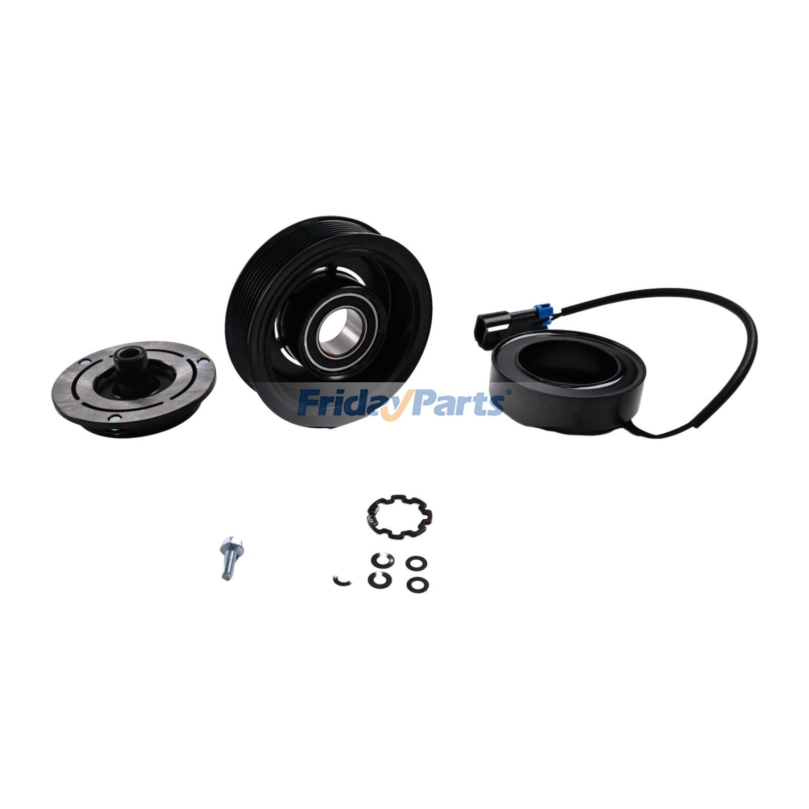 Embrague del compresor de aire acondicionado RE284680 para cargadora John Deere 310K 310SK 315SK 325K 325SK 410K 710K 210K 344K de FridayParts