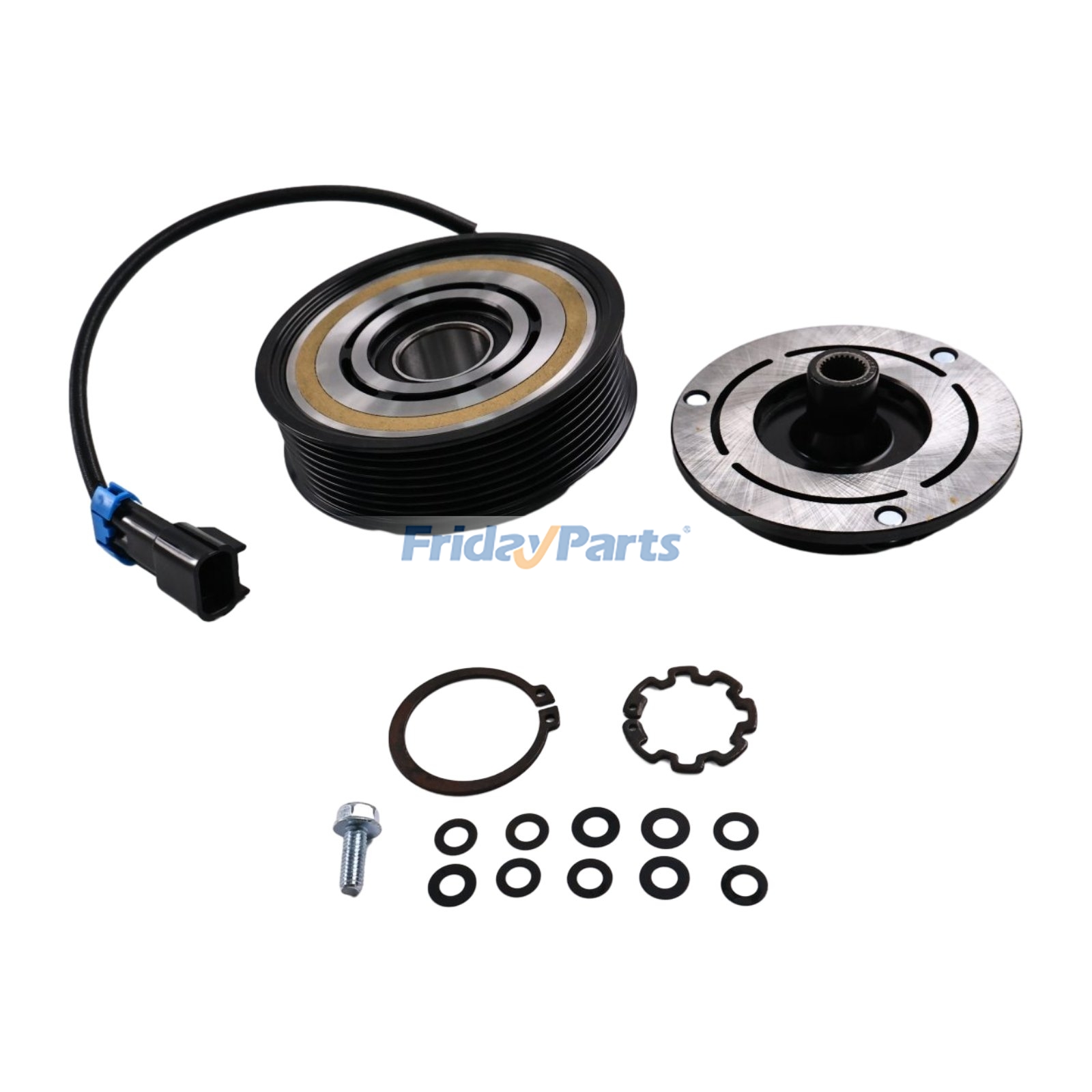 Embrague del compresor de aire acondicionado RE284680 para cargadora John Deere 310K 310SK 315SK 325K 325SK 410K 710K 210K 344K para Motor Para JOHN DEERE FridayParts