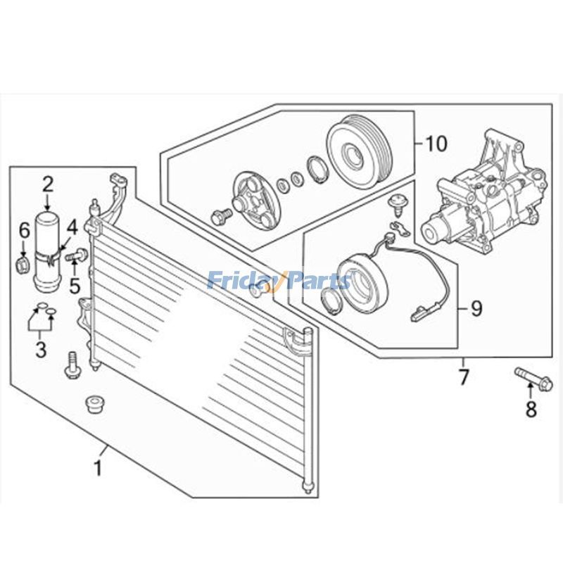 Compresseur de climatisation 2 2011-2013 avec 1,5 Lpour Véhicule