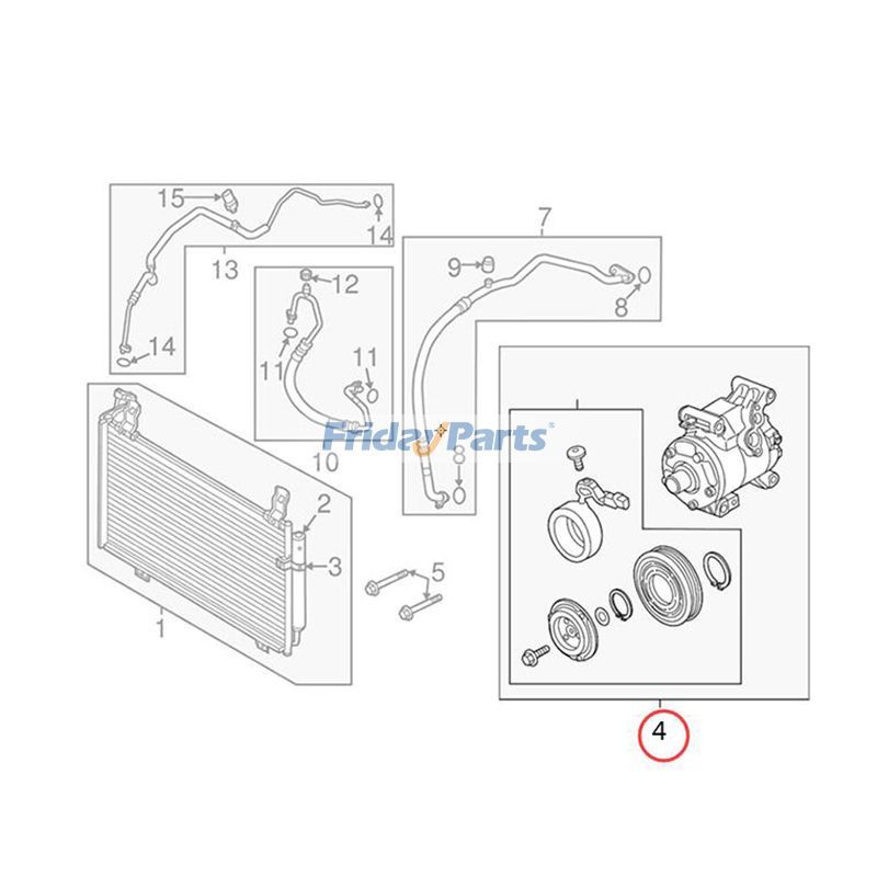 A/C Compressor 3 3 Sport 2014-2018 CX-5 2013-2020 2.0L 2.5L for Vehicle
