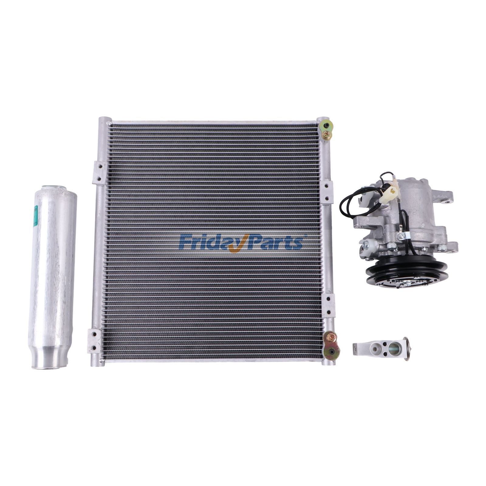 FridayParts A/C Compressor & Expansion Valve & Receiver Drier & Condenser