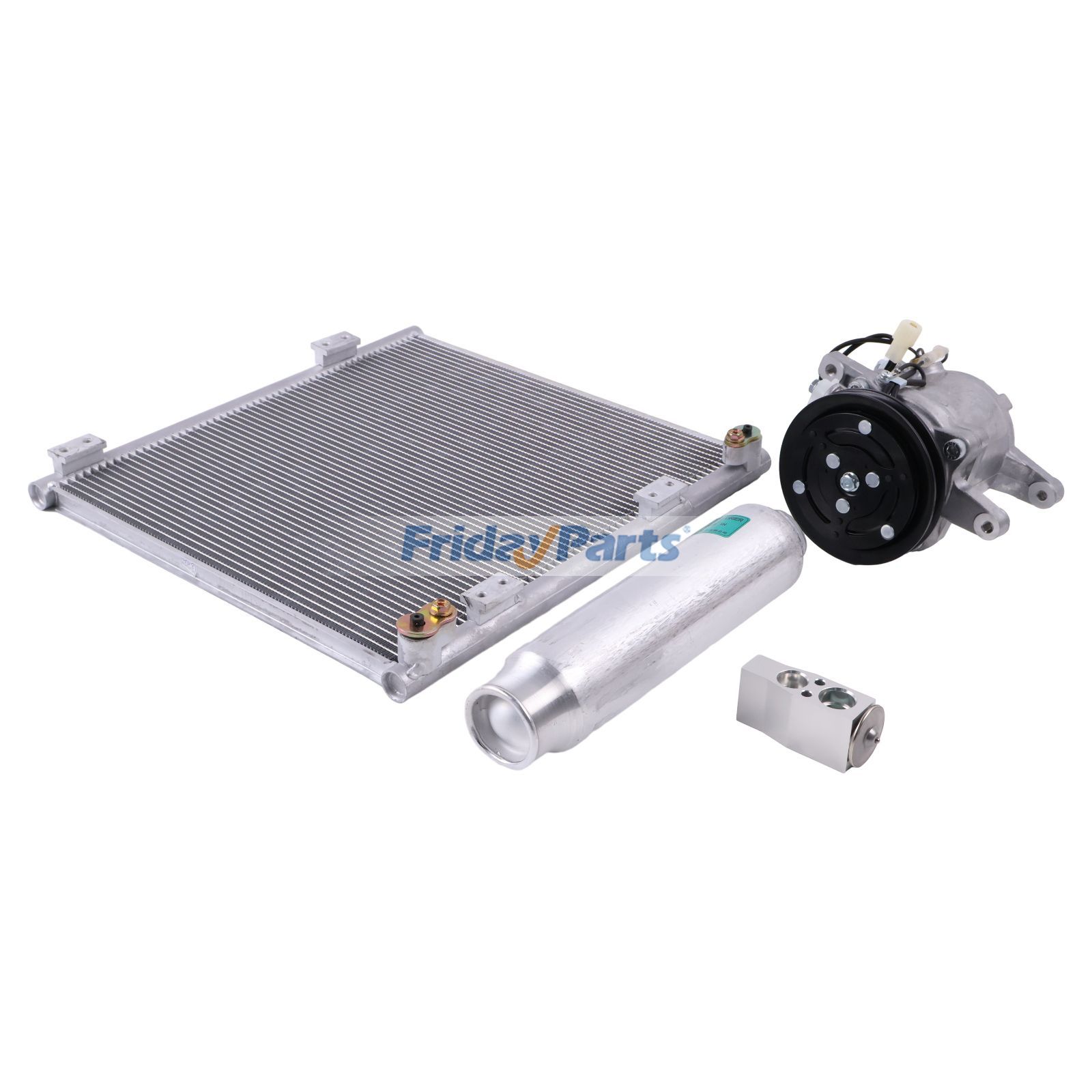 A/C Compressor & Expansion Valve & Receiver Drier & Condenser for Excavator,Loader,Tractor