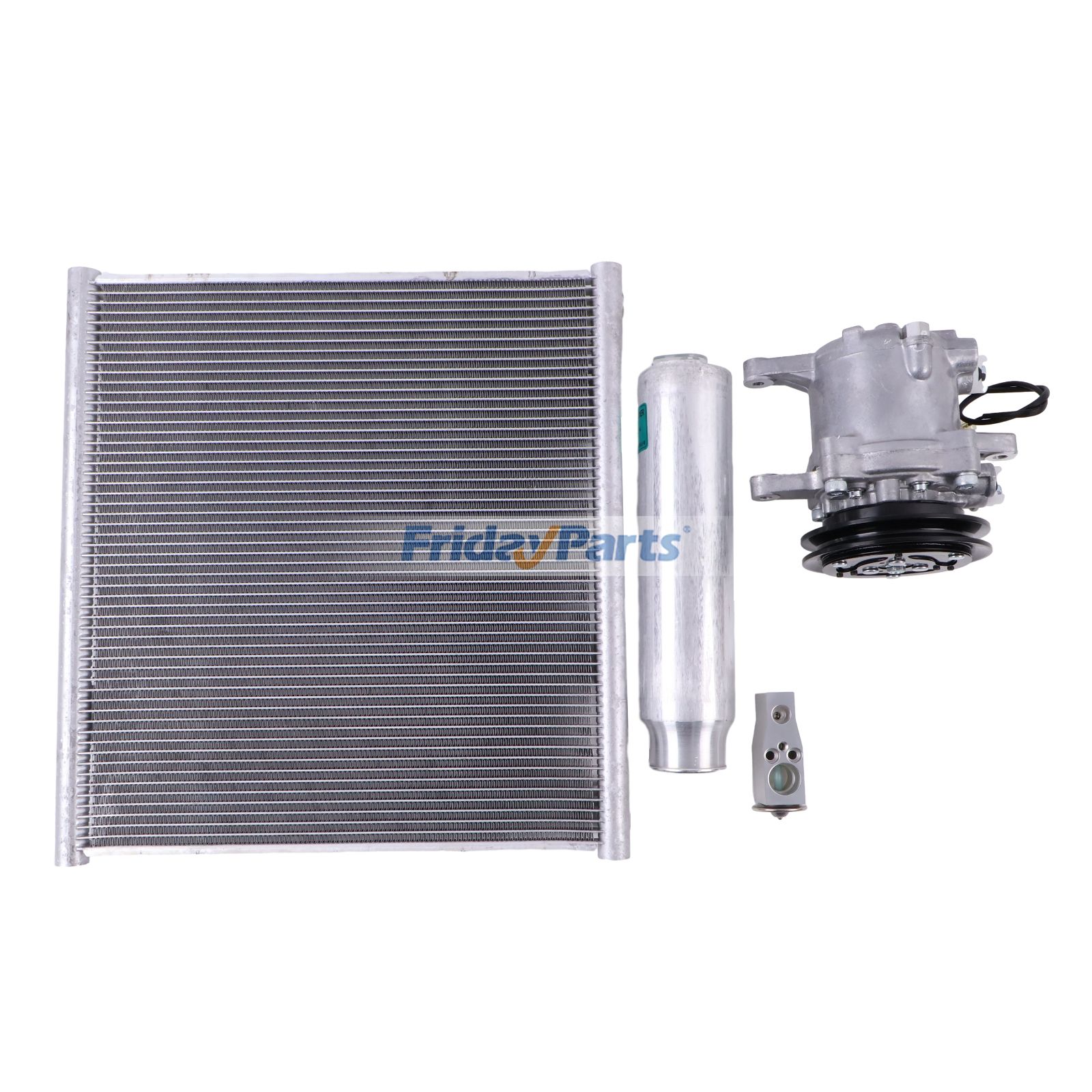 A/C Compressor & Expansion Valve & Receiver Drier & Condenser For KUBOTA Excavator,Loader,Tractor