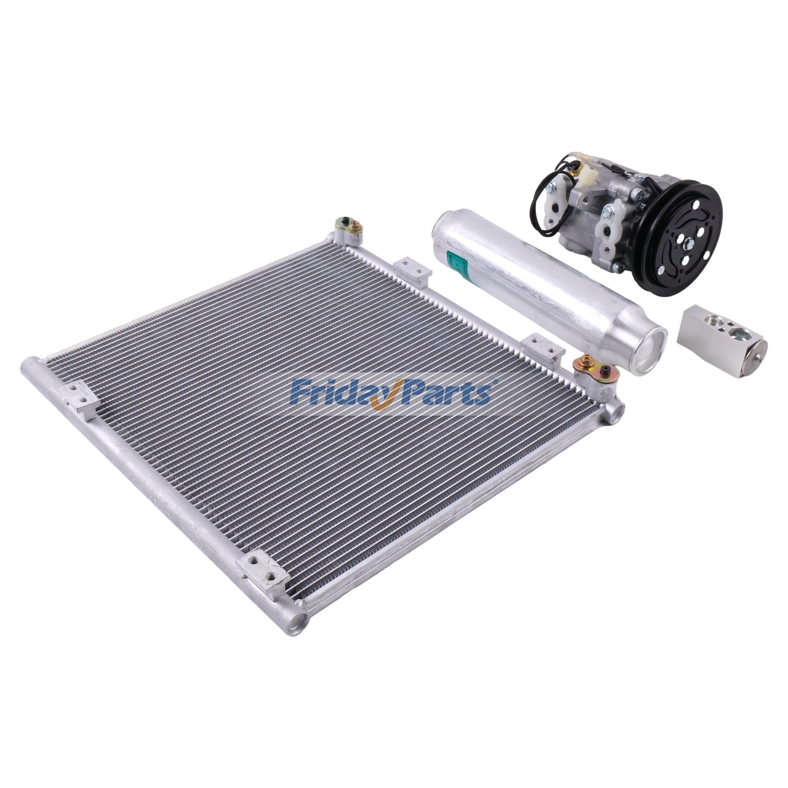 A/C Compressor RD451-93900 & Expansion Valve T1275-72170 & Receiver Drier 3P999-00230 & Condenser T1275-72220 for Kubota Tractor L3560 L4060 L4240