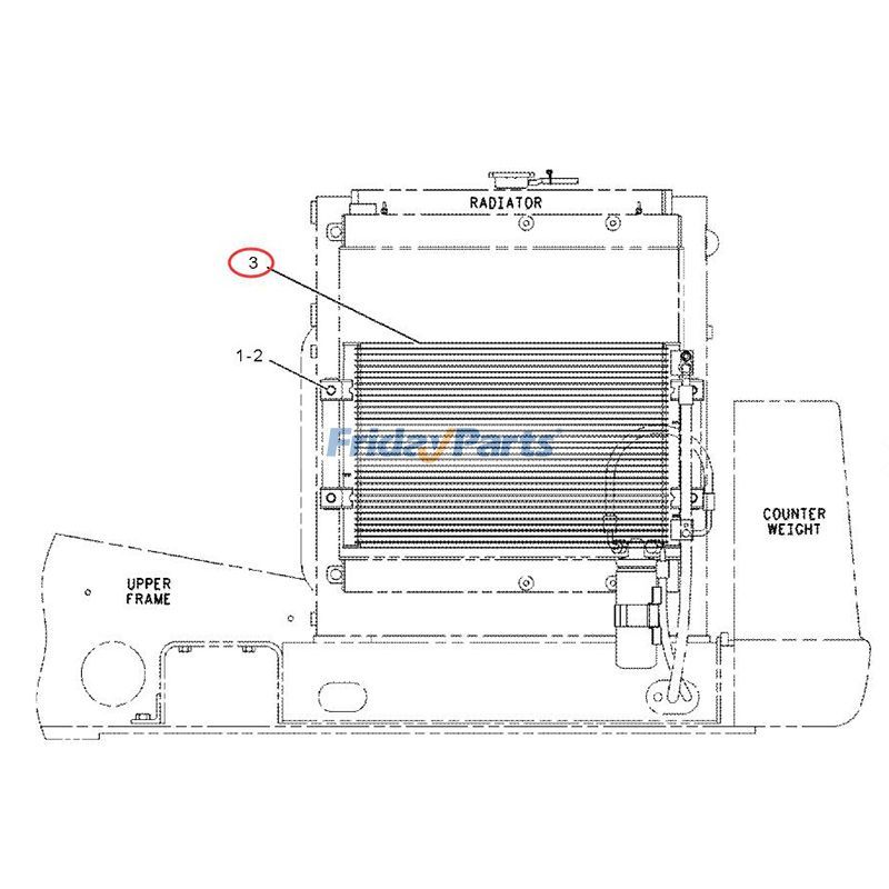 A/C Condenser Core 164-0587 for Caterpillar CAT Excavator