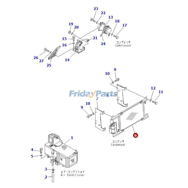 A/C-Kondensatorkernfür BaggerFür KOMATSU