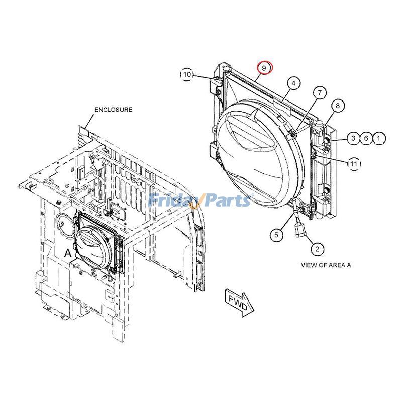 Noyau de condenseur de climatisation CAT 326D 340D Mpour Pelle