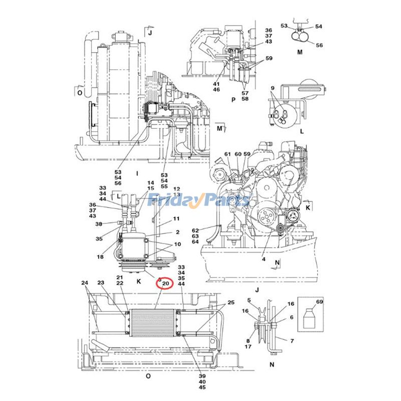 A/C Condenser Core For New Holland Excavator