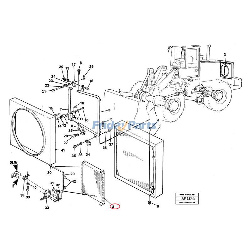 A/C Condenser Core L120B for Excavator,Loader