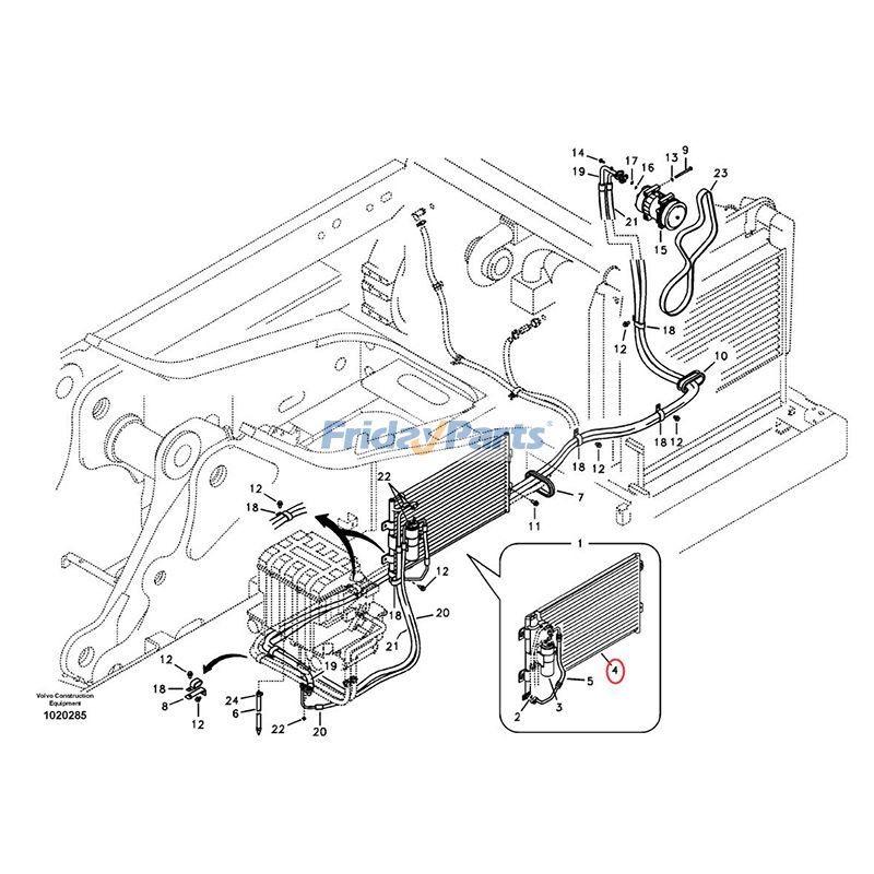 FridayParts A/C-Kondensatorkern